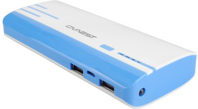 

Ovaest 11000 mAh Power Bank (N51 - 11000 mAh with Torch, Portable & Battey Backup)(White, Blue, Lithium-ion), Blue;white