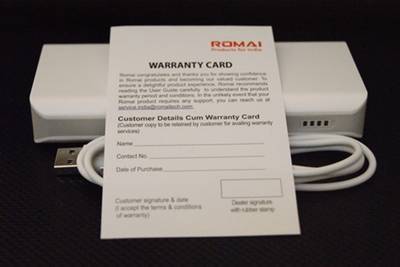 Romai T1 Power Bank-White 10000 mAh (Milky, White) 