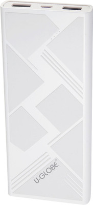 

U-GLOBE 13000 mAh Power Bank (UG-156 P, 13000mAh-Polymer)(White, Lithium Polymer)