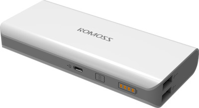 

Romoss 10000 mAh Power Bank (PH50-488-01/PH50-483-01, Solo5)(White, Lithium-ion)