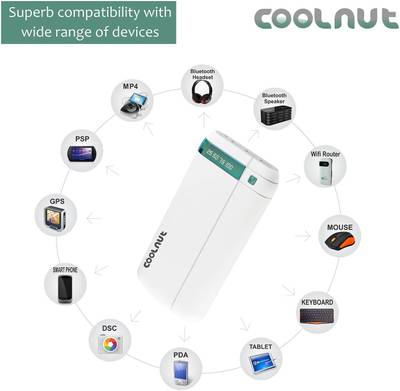 Coolnut High Capacity Power Bank 20000mAh with Tri USB Port and L...