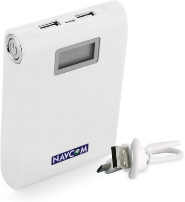 

Navcom 13000 mAh Power Bank (MY-S67, with Digital Display Indicator)(White, Lithium-ion)