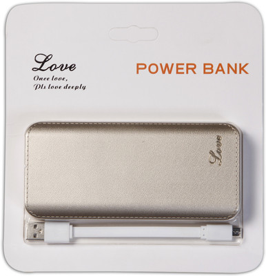 

U-Verse 10000 mAh Power Bank (V-02, Love Series )(Gold, Lithium Polymer)