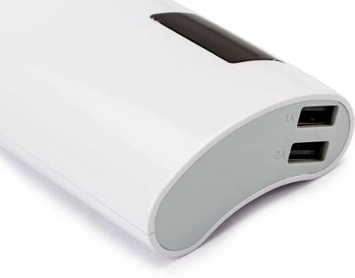 ASPOR A343 Power Bank with 2 USB Outputs Real Capacity 11000 mAh (White) 