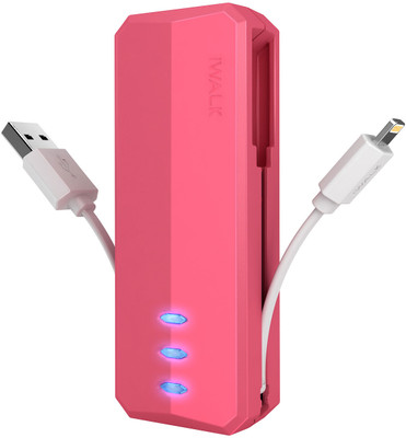 

iWALK 3000 mAh Power Bank (UBS3000M-006A, USB Portable Power Supply)(Pink, Lithium-ion)