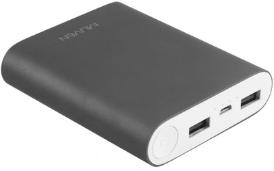 

Muven 10400 mAh Power Bank (M400_Grey, Portable Charger)(Mettalic Grey, Lithium-ion)
