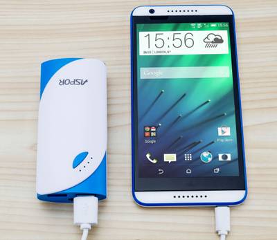 ASPOR A365 Power Bank With 2 USB Outputs Real Capacity 5200 mAh (Black, White) 