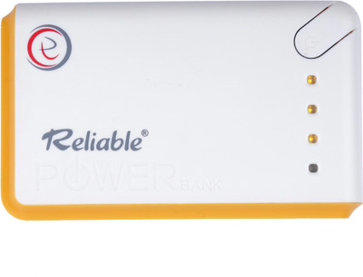 

Reliable 13000 mAh Power Bank (RBL 005, with 2 Usb And Torch)(White, Orange, Lithium Polymer), Orange;white