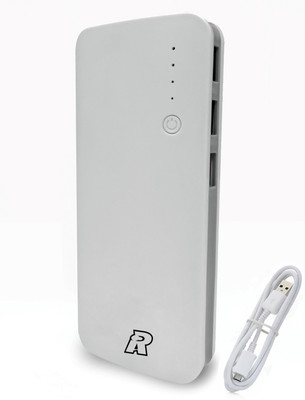 

Rotry 10000 mAh Power Bank (RI-1001, Triple (Three) Output )(White Grey, Lithium-ion)