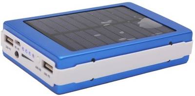 Reliable 20 LED Solar Reliable Power Bank With 2 Usb And Torch 13000 mAh (Golden, Silver, Black, White, Blue) 
