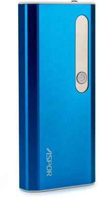 ASPOR A348 Power Bank With 2 USB Outputs Real Capacity 11000 mAh (Metallic Grey) 