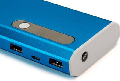 ASPOR A348 Power Bank With 2 USB Outputs Real Capacity 11000 mAh (Metallic Grey) 