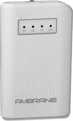 

Ambrane 6000 mAh Power Bank (P-650)(White, Lithium-ion)