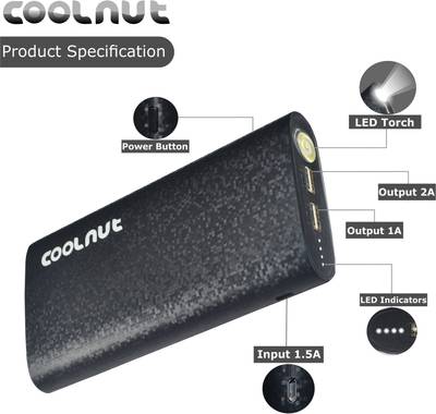 Coolnut 20000mAh High Capacity Mobile Battery Charger  for Mobile...