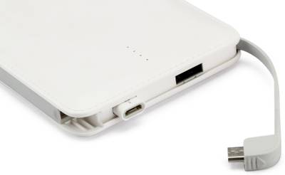 Aspor A382 Smart Slim Real Capacity  With Built-in Micro USB Cabl...