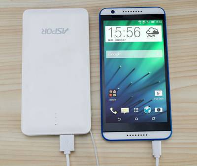Aspor A382 Smart Slim Real Capacity  With Built-in Micro USB Cabl...