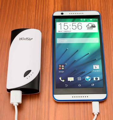 ASPOR A365 Power Bank With 2 USB Outputs Real Capacity 5200 mAh (Black, White) 