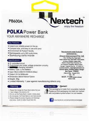 Nextech PB600A-W POLKA Fast  for iPhones &amp; All Other Smartphones ...