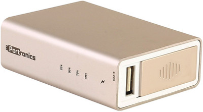 

Portronics 5200 mAh Power Bank (POR-275, Power Cube)(Gold, Lithium-ion)