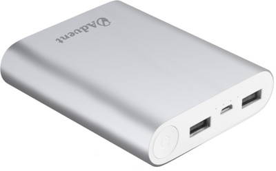 

Advent 10400 mAh Power Bank (M400-S, Portable Charger)(Silver, Lithium-ion)