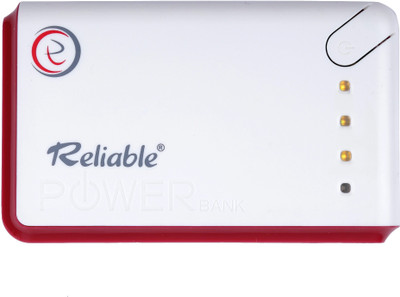 

Reliable 13000 mAh Power Bank (RBL 005, with 2 Usb And Torch)(White, Red, Lithium Polymer), Red;white