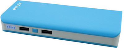 

Intex 10000 mAh Power Bank (10000 mAh, (IT-PB10k))(White, Blue, Lithium-ion), Blue;white