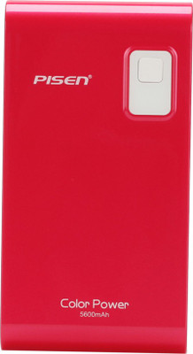 

Pisen 5600 mAh Power Bank (Colour Powerbank for All Mobiles and Tab 5600 Mah, Ts-D147, TS-D147)(Red, Lithium Polymer)