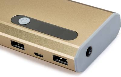 ASPOR A348 Power Bank With 2 USB Outputs Real Capacity 11000 mAh (Golden) 