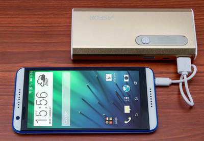 ASPOR A348 Power Bank With 2 USB Outputs Real Capacity 11000 mAh (Golden) 