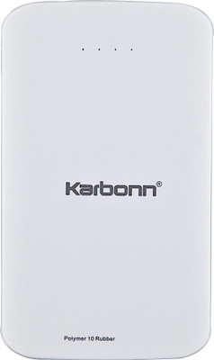 

Karbonn 10000 mAh Power Bank (Polymer 10, Rubber )(White, Lithium Polymer)