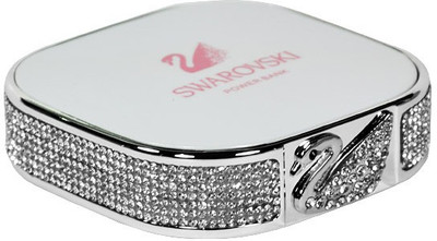 

Shrih 12000 mAh Power Bank (SHR-9167, Portable Designer Crystal Rhinestone )(White, Lithium-ion)