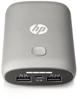 HP 7600 Power Bank, Dual USB. 7600 mAh (SILVER) 