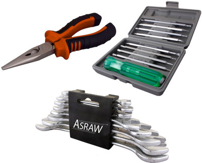 

Asraw Hand Tool Kit(11 Tools), Multicolor