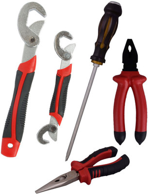 

Asraw Snap N Grip, Plier, Nose Plier & Double Sided Screwdriver Hand Tool Kit(4 Tools), Multicolor