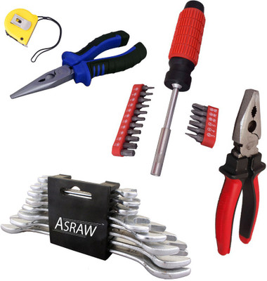 

Asraw Hand Tool Kit(13 Tools), Multicolor