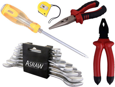 

Asraw Hand Tool Kit(13 Tools), Multicolor