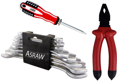 

Asraw Hand Tool Kit(11 Tools), Multicolor