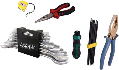 

Asraw Hand Tool Kit(13 Tools), Multicolor