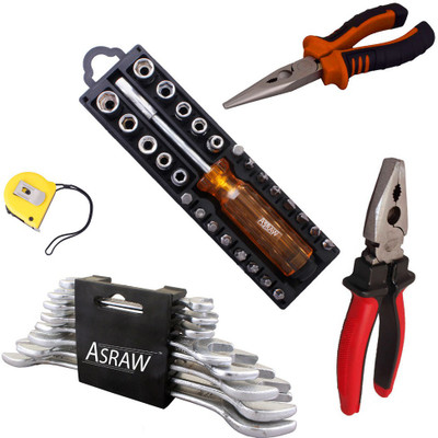 

Asraw Hand Tool Kit(13 Tools), Multicolor