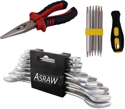 

Asraw Hand Tool Kit(11 Tools), Multicolor