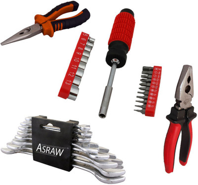 

Asraw Hand Tool Kit(12 Tools), Multicolor
