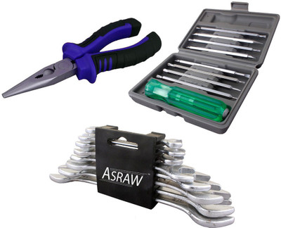 

Asraw Hand Tool Kit(11 Tools), Multicolor