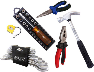 

Asraw Hand Tool Kit(14 Tools), Multicolor