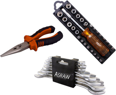 

Asraw Hand Tool Kit(11 Tools), Multicolor