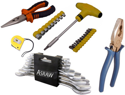 

Asraw Hand Tool Kit(13 Tools), Multicolor