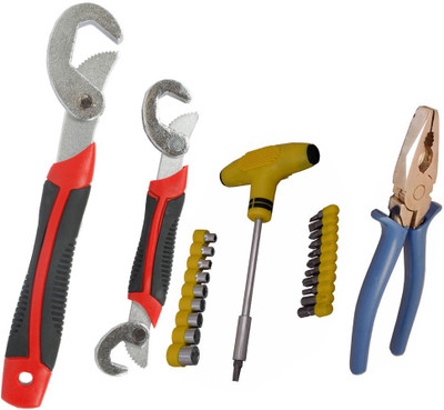 

Asraw Snap N Grip, Plier & Screwdriver Set Hand Tool Kit(3 Tools), Multicolor