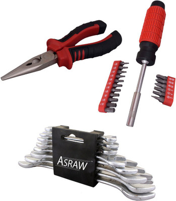 

Asraw Hand Tool Kit(11 Tools), Multicolor