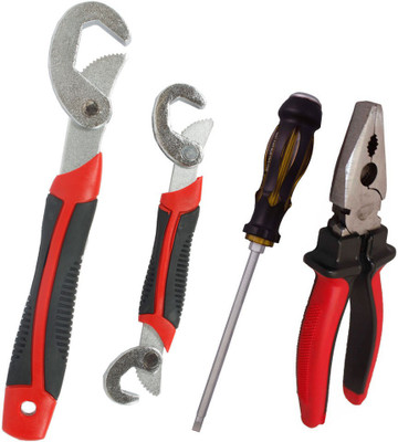 

Asraw Snap N Grip, Plier & Double Sided Screwdriver Hand Tool Kit(3 Tools), Multicolor