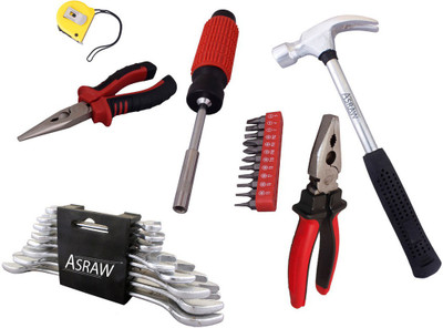 

Asraw Hand Tool Kit(14 Tools), Multicolor