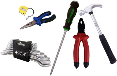 Asraw Hand Tool Kit(14 Tools), Multicolor